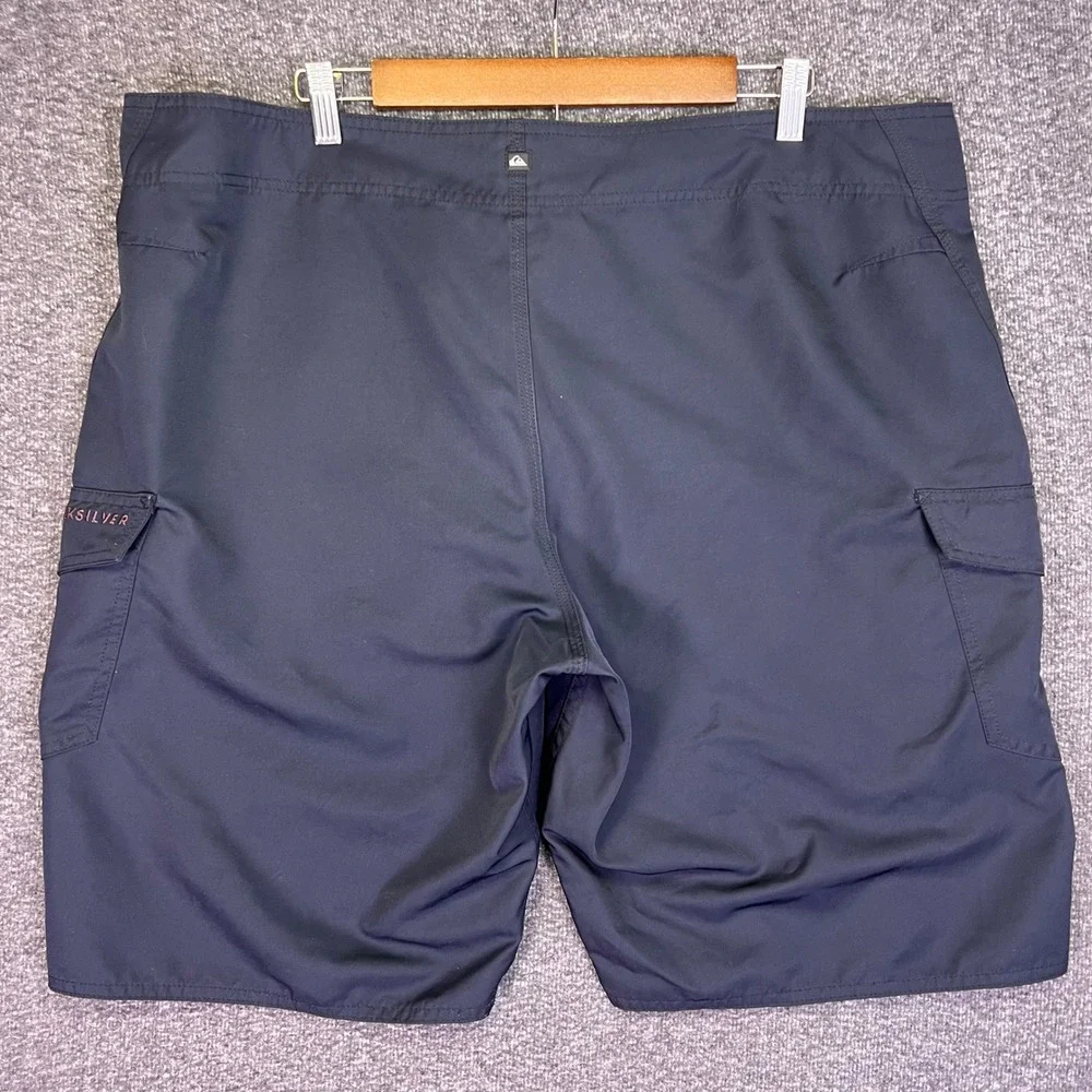 Quiksilver Board Shorts Mens 41 Navy Blue Cargo Surfer Beach Swim Quick Dry